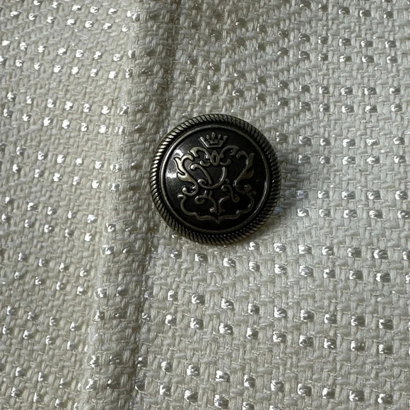 BANANA REPUBLIC Wool Blend Blazer Jacket Two Button Ivory Career Professional, 6 - Picture 14 of 16